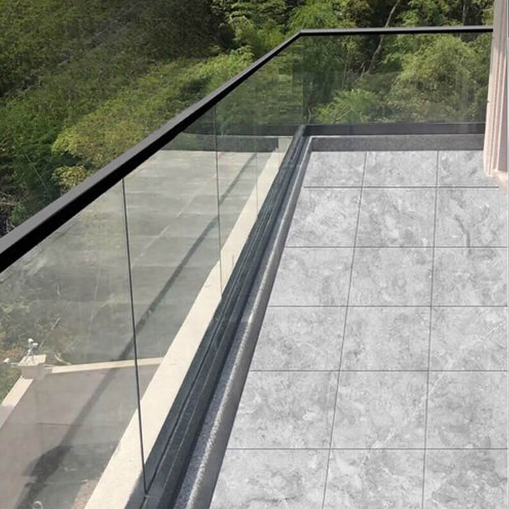 6063 aluminium u shape profiles glass railing