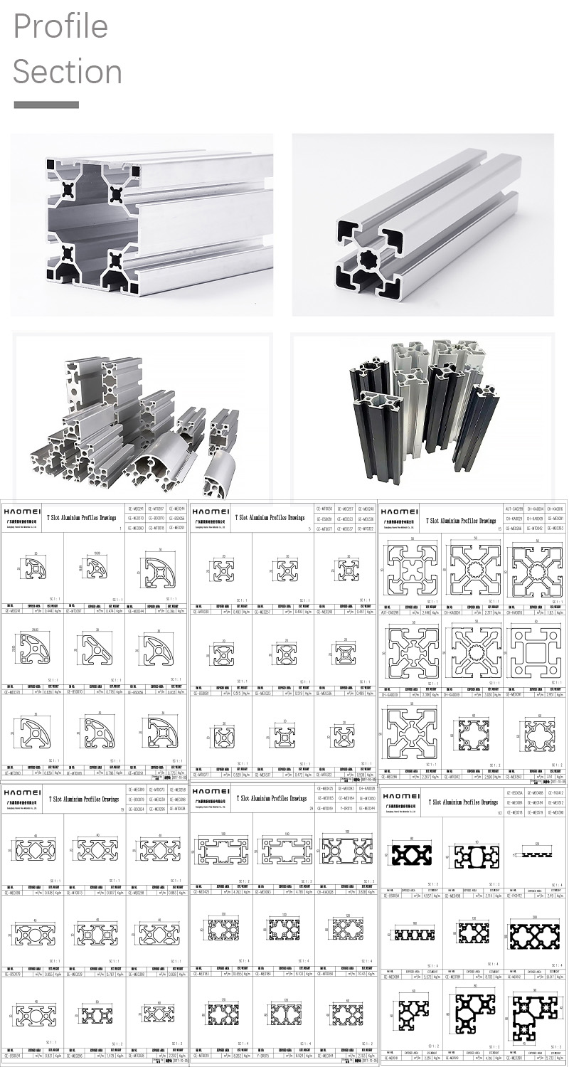 Industrial T-slot Aluminum Extrusions